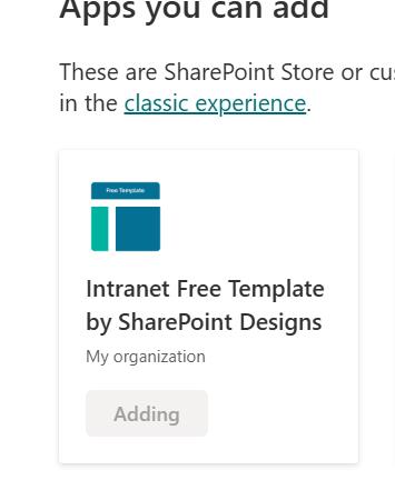 Adding the app from catalog