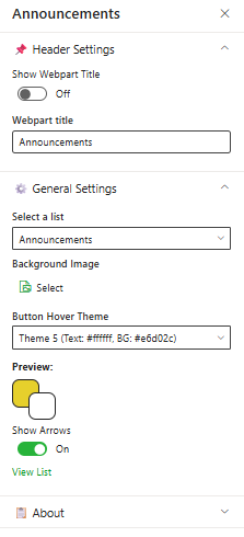 AnnouncementsPropertypane