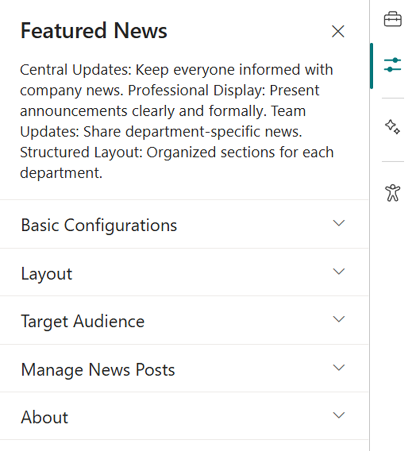 Features News Property Pane