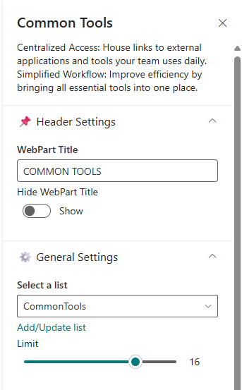 Common Tools Pane 1
