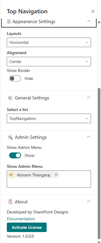 Top Navigation