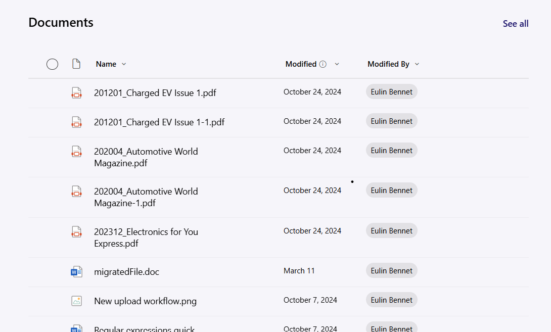 Document Library Web Part