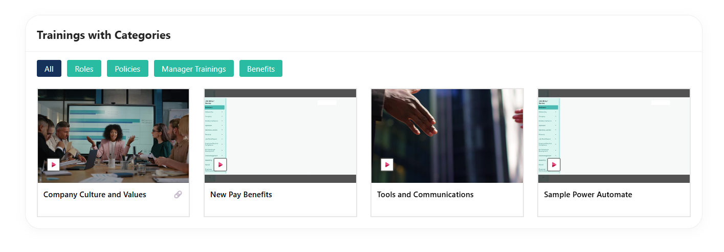 Training with Categories