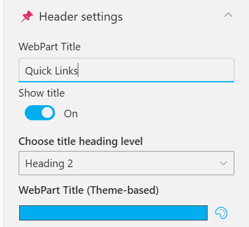Header Settings