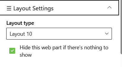 layout settings