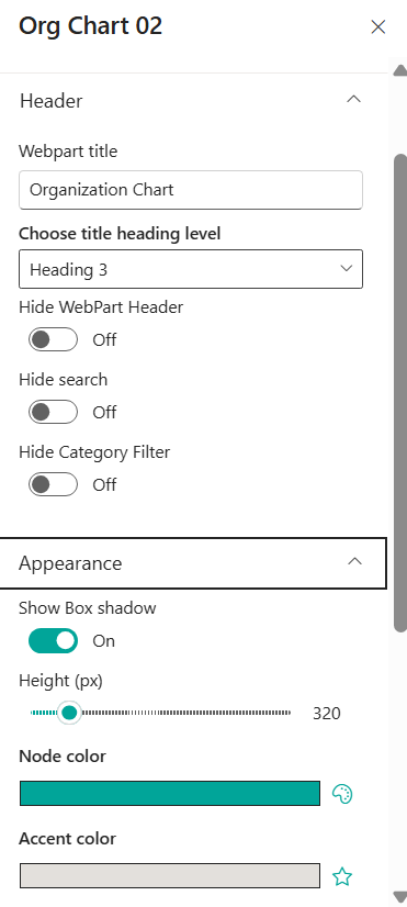Header Settings
