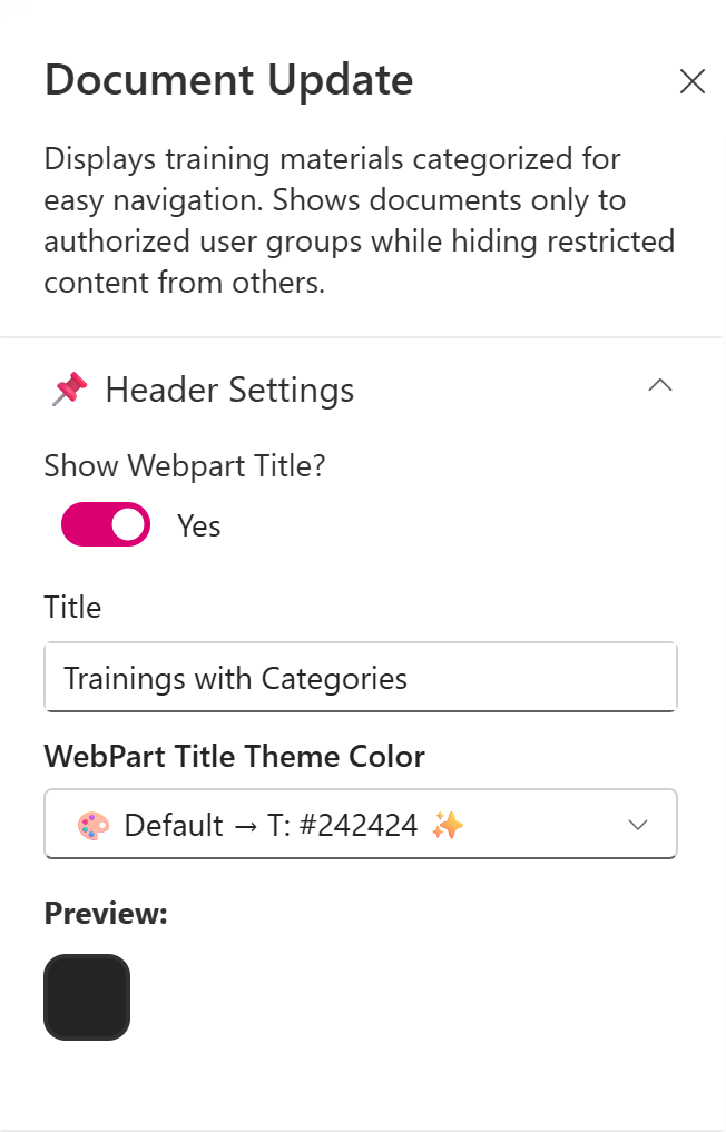Header Settings