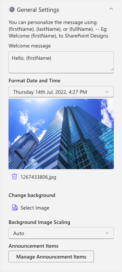 Welcome Banner Prop 1